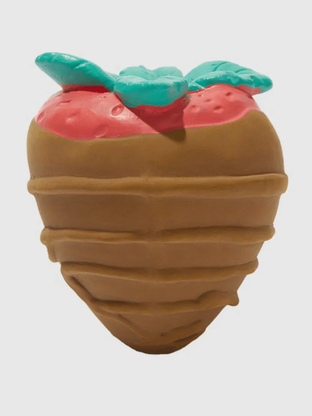 🔥3/$30 NWT Foufou Brands Chocolate Covered Strawberry Latex Sqeaker Dog Toy SM